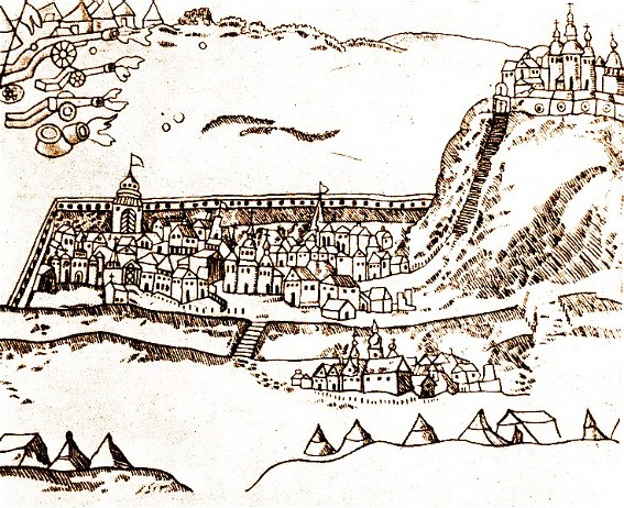 Image - View of Chyhyryn on a 1678 engraving.